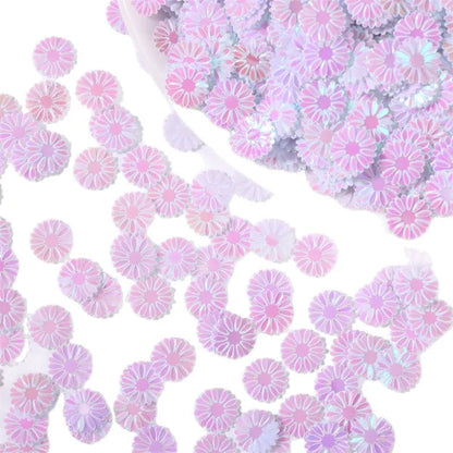 500g/bag 9mm Daisy Sequins - Glitter Flakes for Slime Filling, Nail Art & Phone Case Decor, DIY Resin Craft Accessories