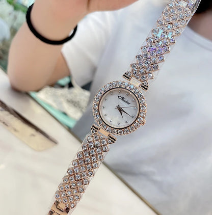 2024 Fashion Top Brand Luxury Watch Women Waterproof Crystal Women Dress Watch Fully Diamond Women Watches Ladies Watch Quartz
