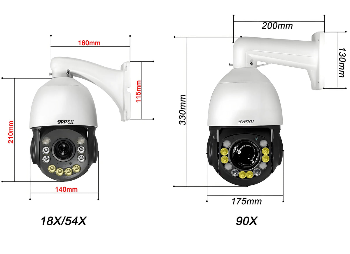 Metal Full Color Laser Infrared Auto Tracking Cruise 8MP 4K 30fps 90X Optical Zoom 360° Audio Onvif POE Speed Dome PTZ IP Camera