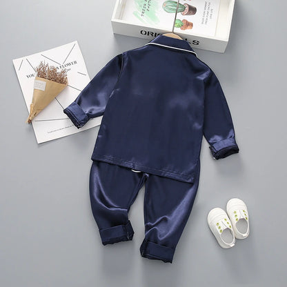 New Spring Autumn Baby Boys Clothes Set Children Pajamas Long Sleeved Shirt Pants 2Pcs/Sets Kids Girls Sleepwear Infant Costume