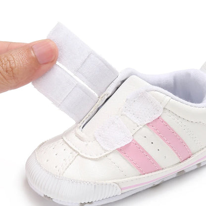 Baby Boys Girls Spring Autumn Shoes 0-1 Year First Walker Fashion Striped Rubber Soles Casual Sports Newborn