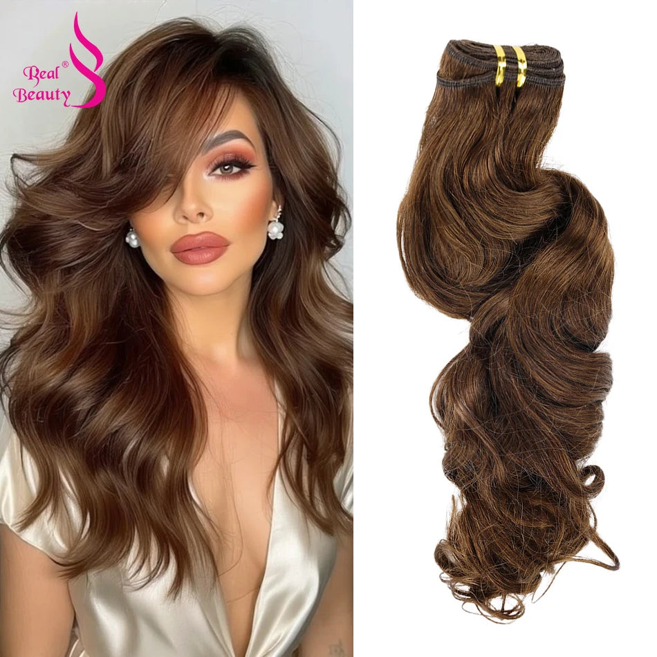 Real Beauty Platinum Blond Brazilian Body Wave Hair Weave Bundles 12"-28" High Ratio Remy Hair Extensions Brown #2 #4 #P6/613