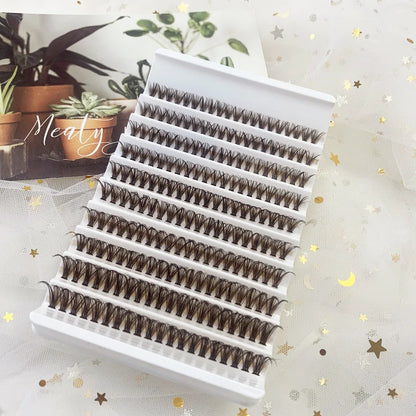 Cluster Lashes, 240pcs 40D 9-16mm Mixed Lengths, Ultra-Natural Look Thin Ultra-Soft Ultra-Light, Reusable  for Beginners
