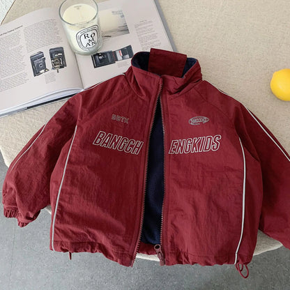 Children's Jacket 2026 New Autumn Boys' and Girls' Cardrope Thickened Autumn Clothes No Padding Boys' Stylish Top Trendy Coat