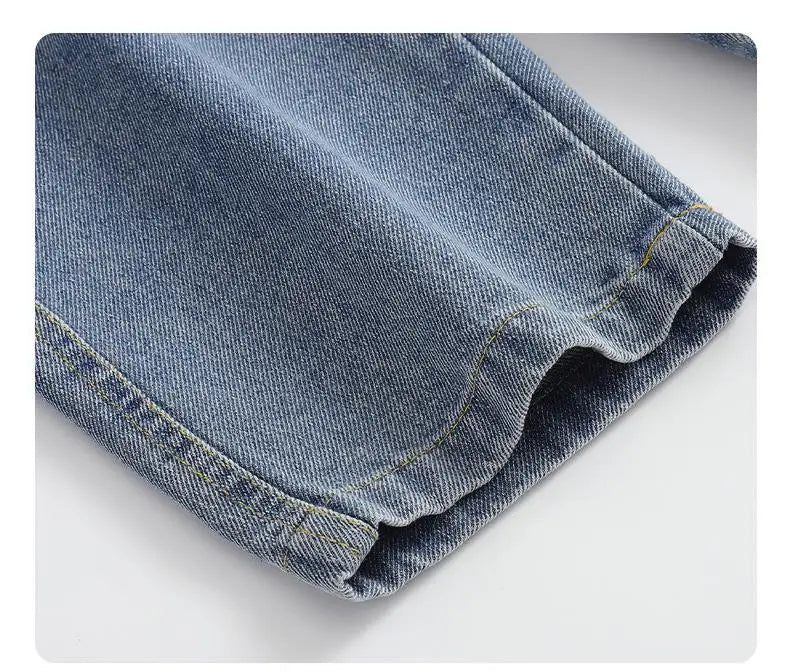 2024 Fashion Spring Autumn Kids Jumpsuit Boys Girls Cartoon Denim Bib Pants Children Trousers Fashion Toddler Casual 0-5Y
