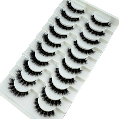 New Cat Eye Artificial Mink Eyelash 3D Curling Natural and Realistic Messy Tail Eye Extended Soft Eyelash