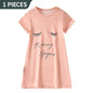 1/2 Piece Children's Sweet And Lovely Straight Skirt Loose And Comfortable Girl's Home Skirt Casual Round Neck Plus Size Skirt