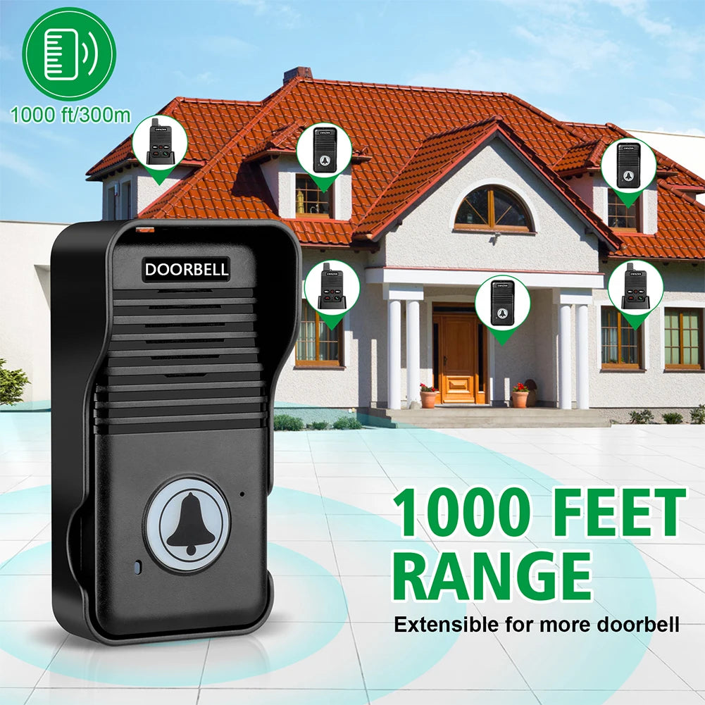Wireless Voice Duplex Intercom Doorbell 500M Apartment Room Intercom Intercom System Doorbell for House Home Factory Office