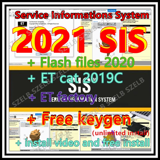 2021 SIS Software + Cat ET 2019C Electronic Technician 2021 SIS for Red Cat Service Information System Repair Software Free Keyg