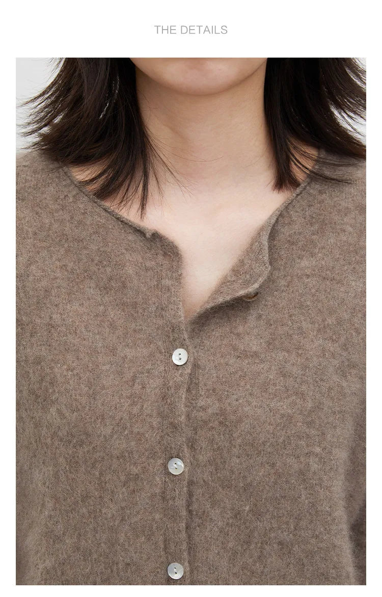 CHIC VEN New Women Knitted Cardigan Solid Long Sleeved Single-breasted Loose Casual Oversize Female Sweater Autumn Winter 2026