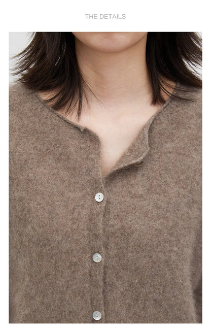 CHIC VEN New Women Knitted Cardigan Solid Long Sleeved Single-breasted Loose Casual Oversize Female Sweater Autumn Winter 2026