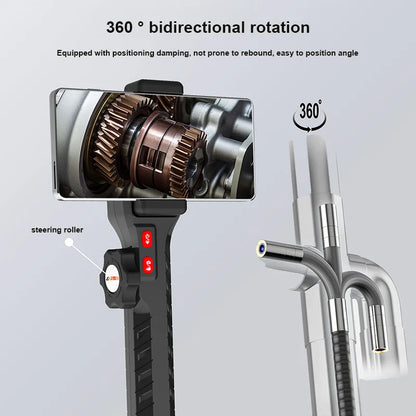 8.5/6.2/3.9mm Single Lens 1080P Endoscope 360° 2 Ways Suitable for Automotive Diesel Engine Carbon Deposition Aviation Detection