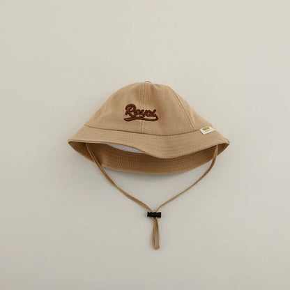 New Embroidered Letter Baby Bucket Hats Spring Sunhat Fishing Hat Sunshade Visor Boy Girl Outdoor Fashion Beach Cap For 6-24M