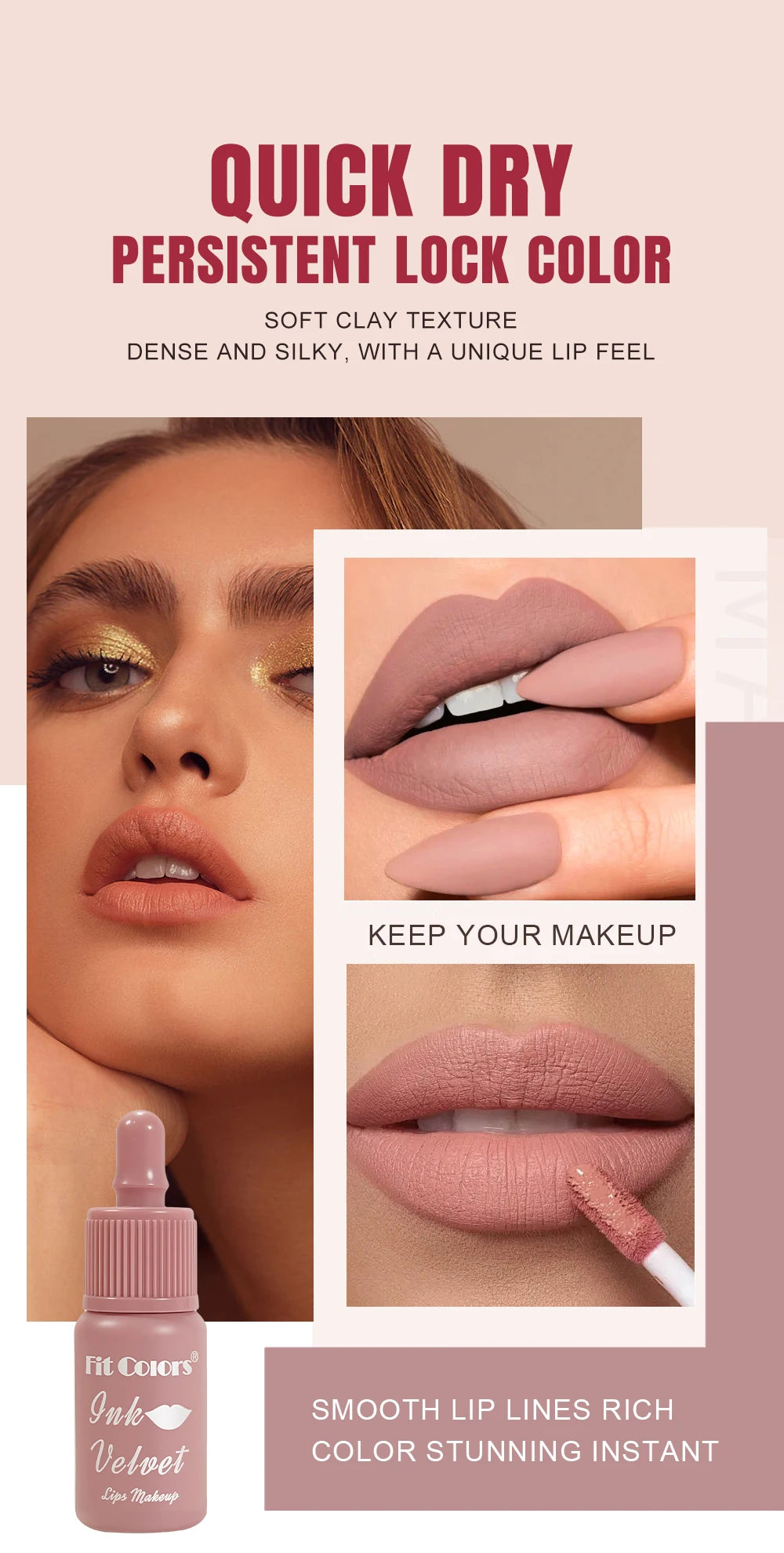 Non Stick Cup Waterproof Lip Gloss Long Lasting Velvet Matte High Pigmented Liquid Lipstick Fast Dry Sexy Lip Mud