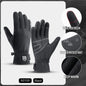 Men Winter Waterproof Cycling Gloves Outdoor Sports Running Motorcycle Ski Touch Screen Fleece Gloves Non-slip Warm Full Fingers