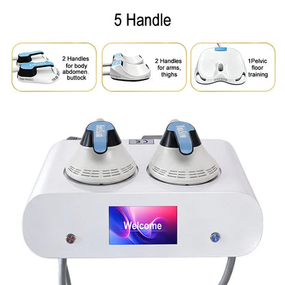 2026 Advanced EMS RF Body Shaping Device 200HZ Dual Handle Fat Reduction Body Slimming Muscle Building Machine for Beauty Studio