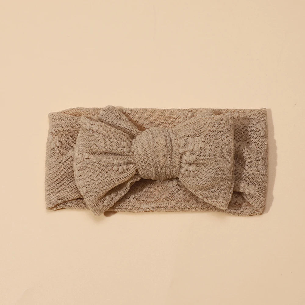 3pcs/set Baby Girl Headband Double Mesh Bows Hairband Soft Turban Lovely Bow Kids Headwear Hair Accessories for Newborn Infant
