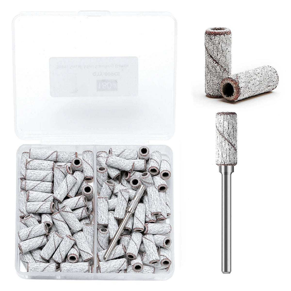 3mm 80pcs Mini Zebra Nail Sanding Bands Electric Machine Nail Drill Bits UV Gel Acrylic Polish Remover For Nails Accessory Tool
