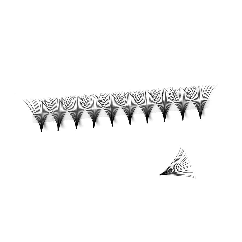 AGUUD 5 Trays/Lot Thin Roots Slim Base Premade Fans Lash Sharp Pointy Base Promade Russian Volume Fans Eyelash Extensions Faux