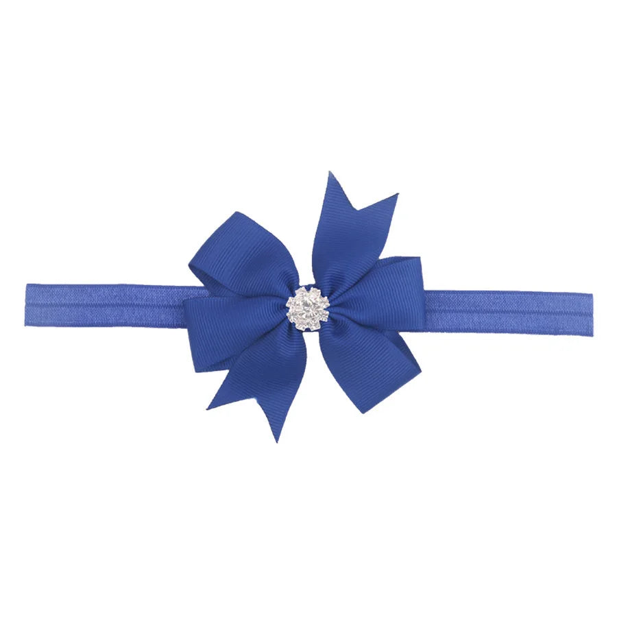 1 Piece Baby Headband Girl Bandage Ribbon Bowknot Infant Kids Hair Accessory Newborn Bow Crystal Toddler Band Headwear