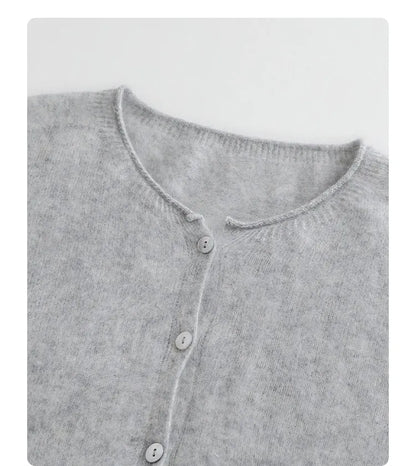 CHIC VEN New Women Knitted Cardigan Solid Long Sleeved Single-breasted Loose Casual Oversize Female Sweater Autumn Winter 2026