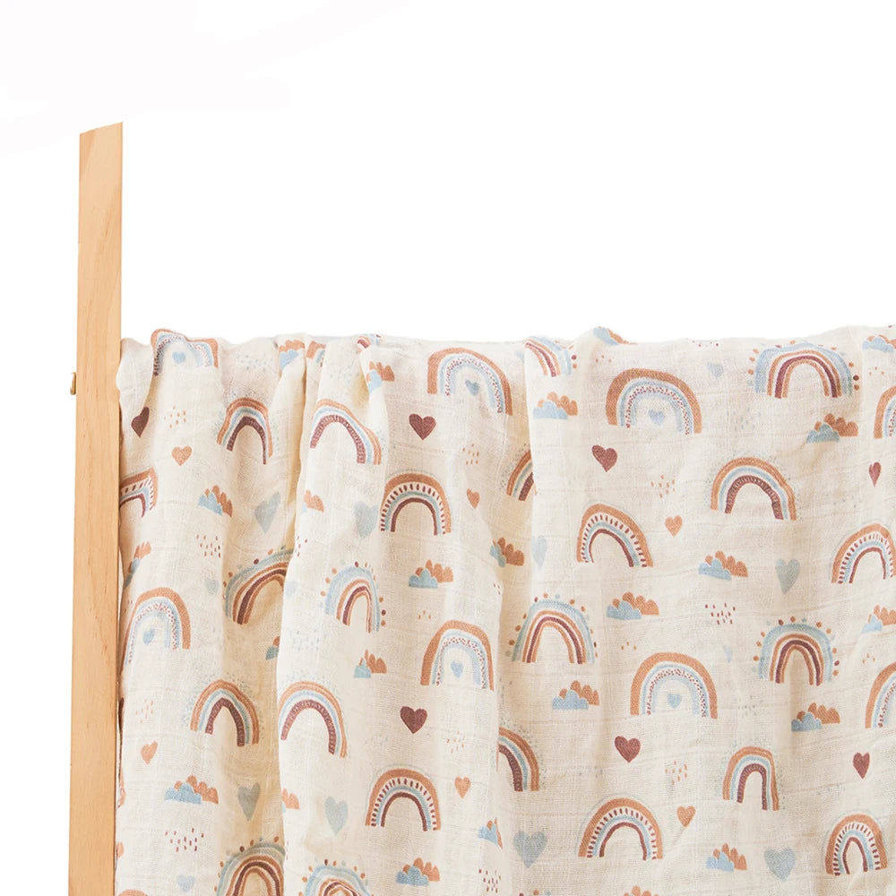 Kangobaby #My Soft Life# Solid Color Bamboo Cotton Baby Muslin Swaddle Blanket Newborn Bath Towel Infant Quilt Size 120x110cm