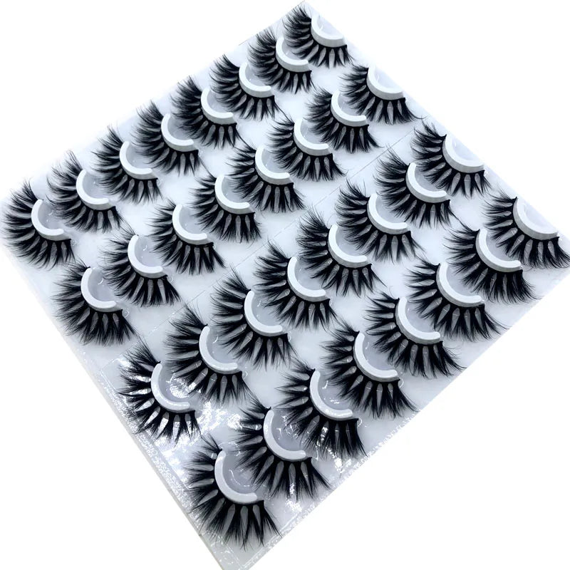 16 Pairs 3D Mink Lashes Natural False Eyelashes Dramatic Volume Fake Lashes Makeup Eyelash Extension Silk Eyelashes