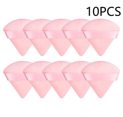10PCS Triangle Finger Makeup Puff Soft Sponge Blender Wet Dry Powder Puff Reusable Portable Daily Face Cosmetic Beauty Tools