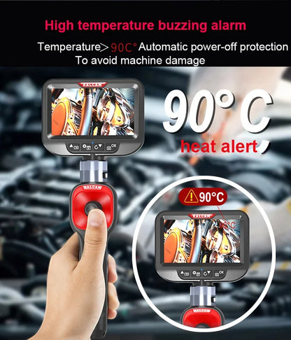 360° Articulating Borescope 6.2mm 4 Ways 3m Wires IPS Automotive Inspection Camera 6 Adjustable LED Lights