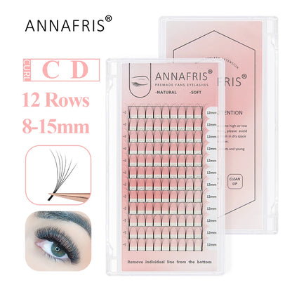 GLAMLASH L+/LC/LD/LU(M)/N Curl 7~15mm MIX 16rows/Case Mink Eyelash Extension Individual Lashes Soft False Eyelashes