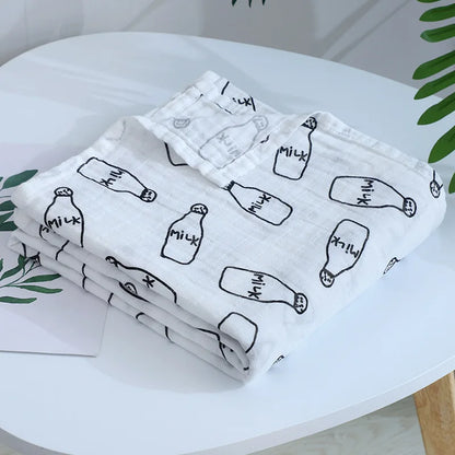 Newborn soft 100% muslin cotton swaddlle blanket infant baby wrap bath towel cover blanket 120x110cm