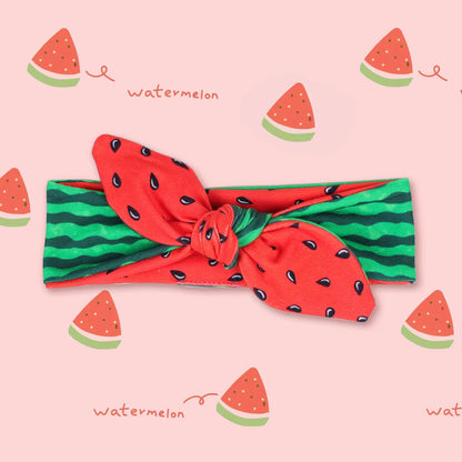 Baby Girls Headband Bow Knot Head Wrap Cute Watermelon Prints Bandage Kids Headwear Hair Band Infant Newborn Hair Accessories
