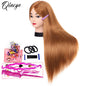 85% Real Human Hair Mannequin Head Without Make-up Professional Hairdressing Training Head For Hair Styling Braid Curl Cut DIY
