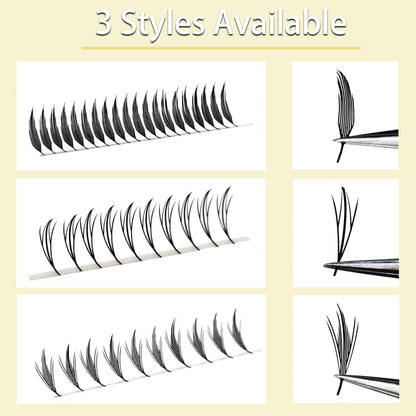 Anime Spire Eyelash Extension Feather Shape C/D Curl Premade Fans Tower Lashes Soft Lightweight Manga Effect False Lashes Makeup