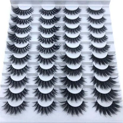 16 Pairs 3D Mink Lashes Natural False Eyelashes Dramatic Volume Fake Lashes Makeup Eyelash Extension Silk Eyelashes