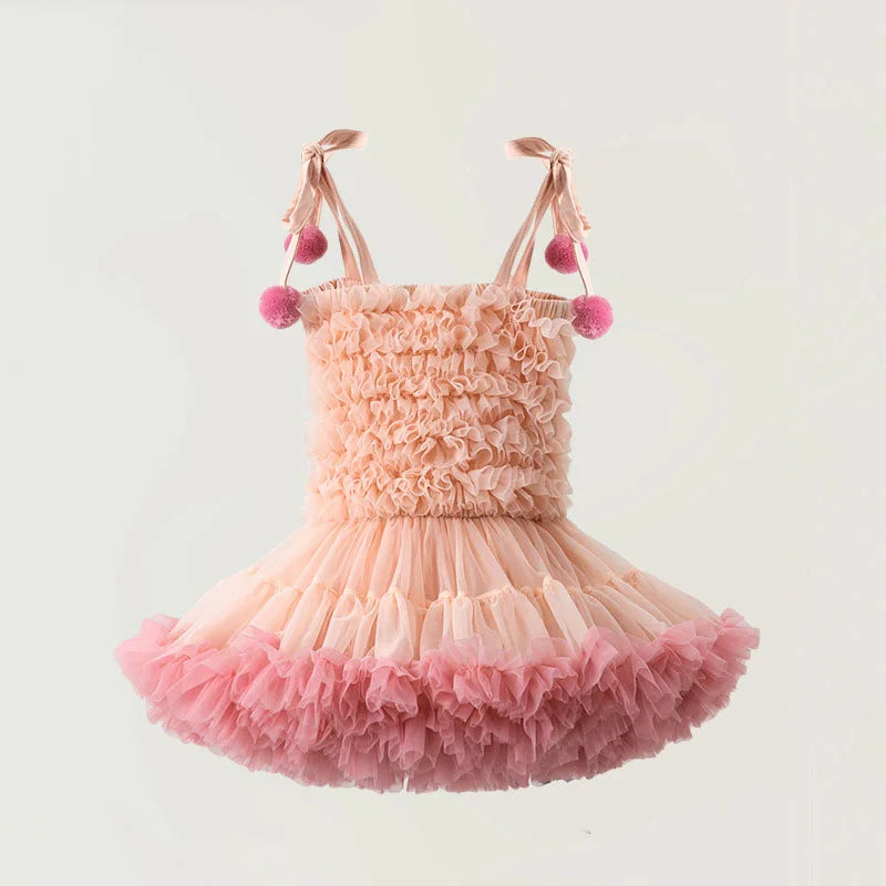 Girls Tutu Dress for Girls Baby Ball Gown Princess Party Vestido Casual Ruffled Bubble Photography Dresses Children Clothes L017