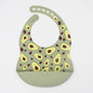 Customize Cartoon Animal Silicone Baby Bib with Name & Pattern Food-Grade Solid Feeding Bib DZ31