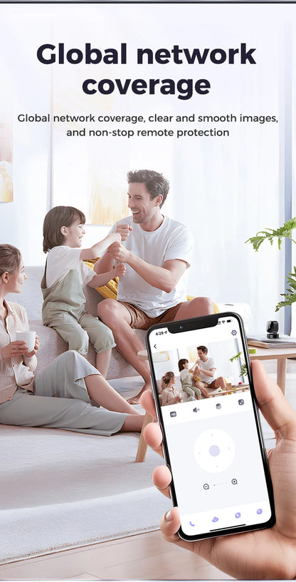 Lenovo Security Monitoring High Definition 8K Rotating WiFi Mini Camera No Need for Plug in Night Vision Smart Home 2026 New