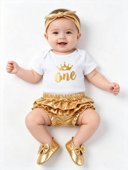 Newborn Baby Clothes Bodysuit For Newborn Top Short-Sleeve One Year Birthday Clothes Baby Girl Kids Rompers Playsuit