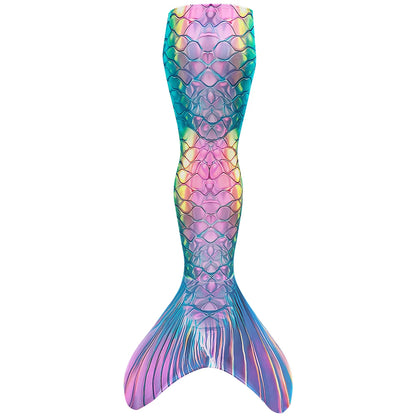 Girls One-Piece Mermaid Tail Swimsuit, Cute Beach Bathing Suit, Children Performance Cosplay Costume, Kids Dress Up Clothes