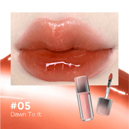 Judydoll Dual Finish Watery Lip Gloss 2.4g Nurturing Hydrating Color Fresh Makeup Cosmetics