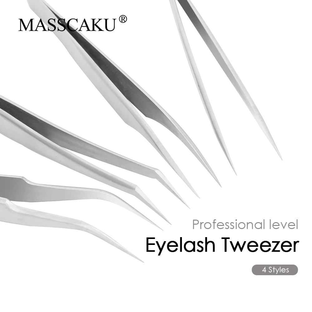 High Precision Non-defrmation Eyelash Make Tools 1Pcs High Elasticity Imported 402 Stainless Steel Gold Feather Lashes Tweezers