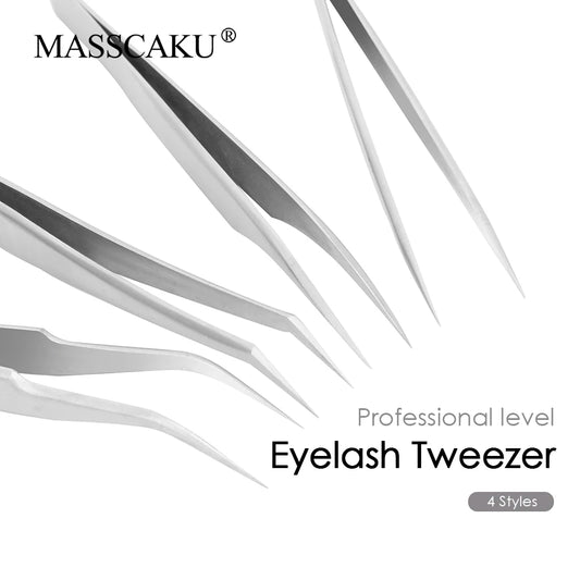 High Precision Non-defrmation Eyelash Make Tools 1Pcs High Elasticity Imported 402 Stainless Steel Gold Feather Lashes Tweezers