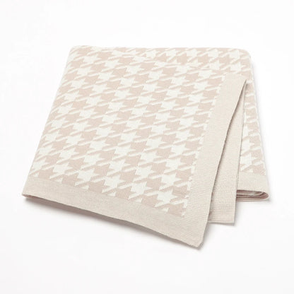 Baby Blankets Newborn Cotton Swaddle Wrap Plaid for Infant Kids Boys Girls Ultra-Soft Reversible Knitted Toddler Receiving Mats