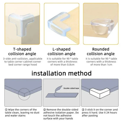 Baby Safety Silicone Kids Proofing Edge Protector Soft Transparent Children Anti Collision Table Corner Edge Protection Cover