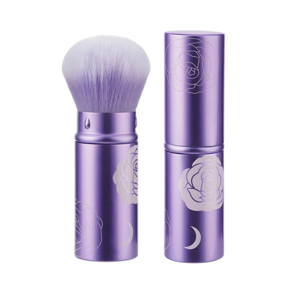 1pc Retractable Brush Makeup Brush Powder Blusher Powder Brush Mini Multi-function Portable With Aluminum Handle
