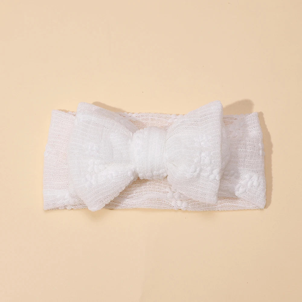 3pcs/set Baby Girl Headband Double Mesh Bows Hairband Soft Turban Lovely Bow Kids Headwear Hair Accessories for Newborn Infant