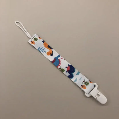 Cartoon Fixed Button Baby Pacifier Clip Chain Ribbon Dummy Soother Holder Chain Anti-drop Buckle Strap for Pacifier Baby Feeding