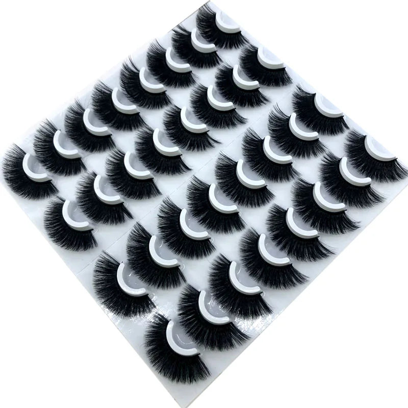 16 Pairs 3D Mink Lashes Natural False Eyelashes Dramatic Volume Fake Lashes Makeup Eyelash Extension Silk Eyelashes