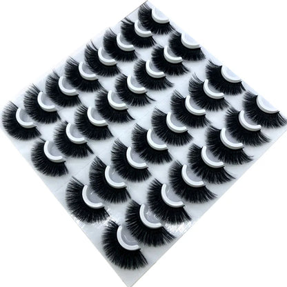 16 Pairs 3D Mink Lashes Natural False Eyelashes Dramatic Volume Fake Lashes Makeup Eyelash Extension Silk Eyelashes